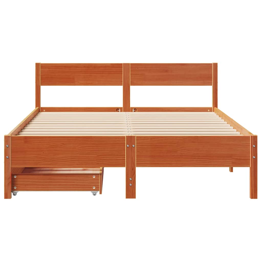 Bed Frame Without Mattress Small Double Solid Wood Pine