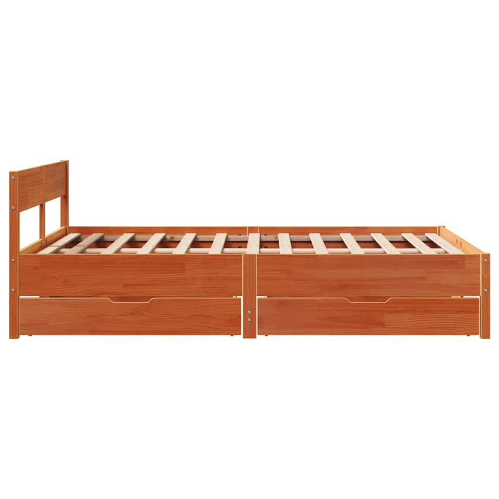 Bed Frame Without Mattress Small Double Solid Wood Pine
