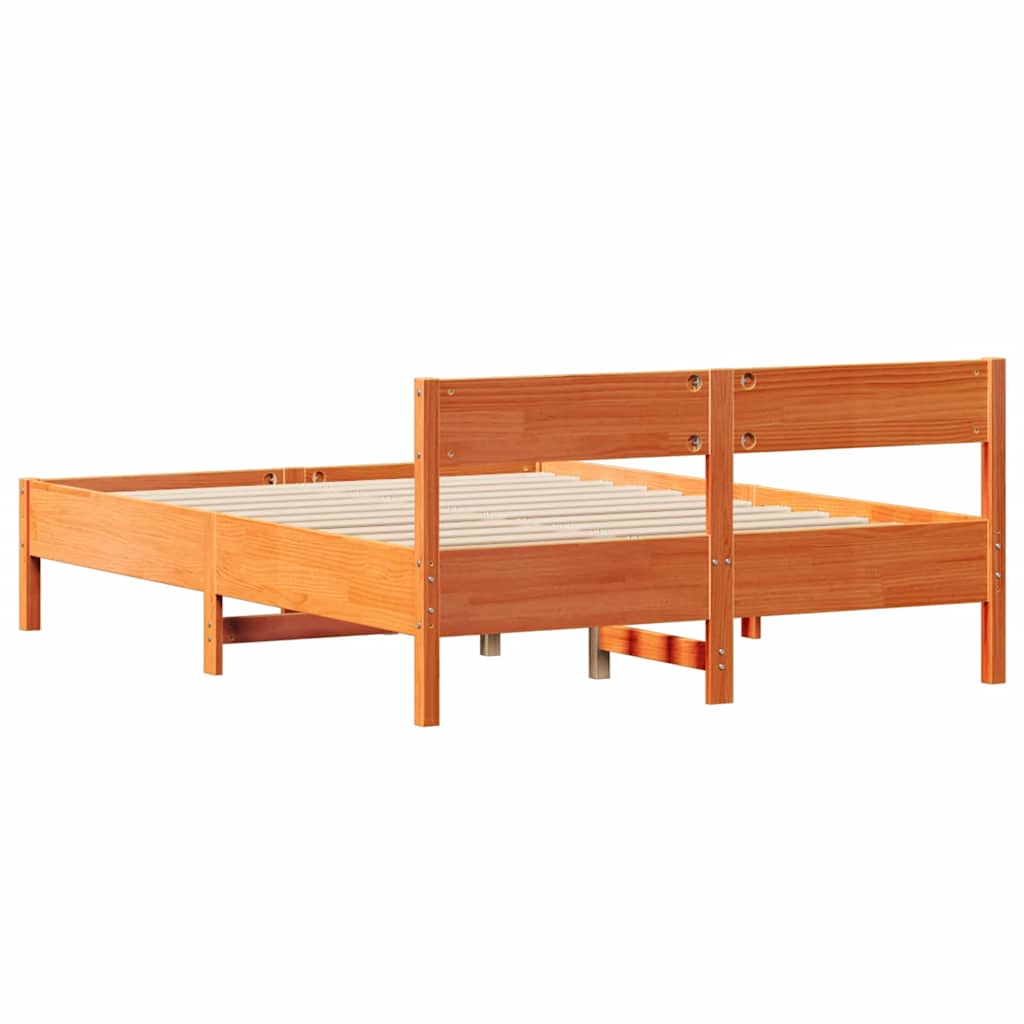 Bed Frame Without Mattress Small Double Solid Wood Pine