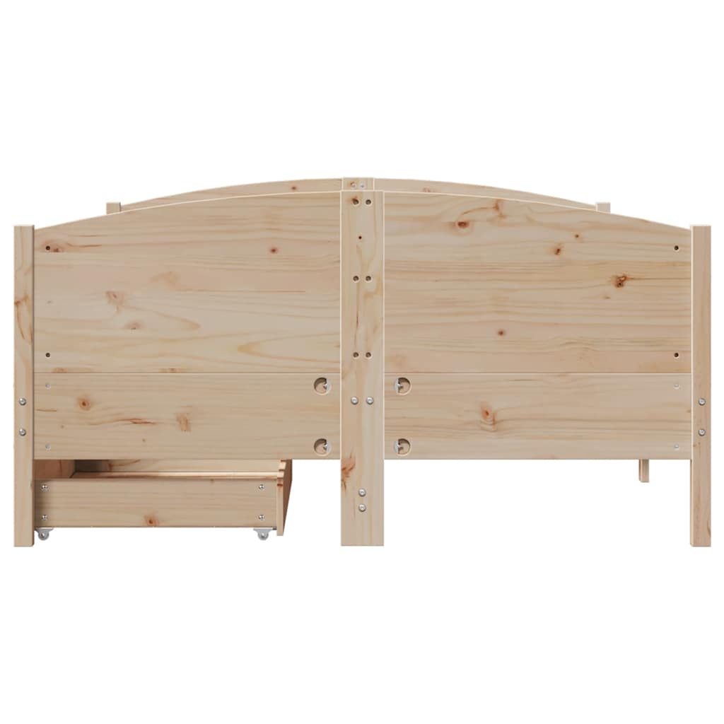 Bed Frame Without Mattress Solid Wood Pine
