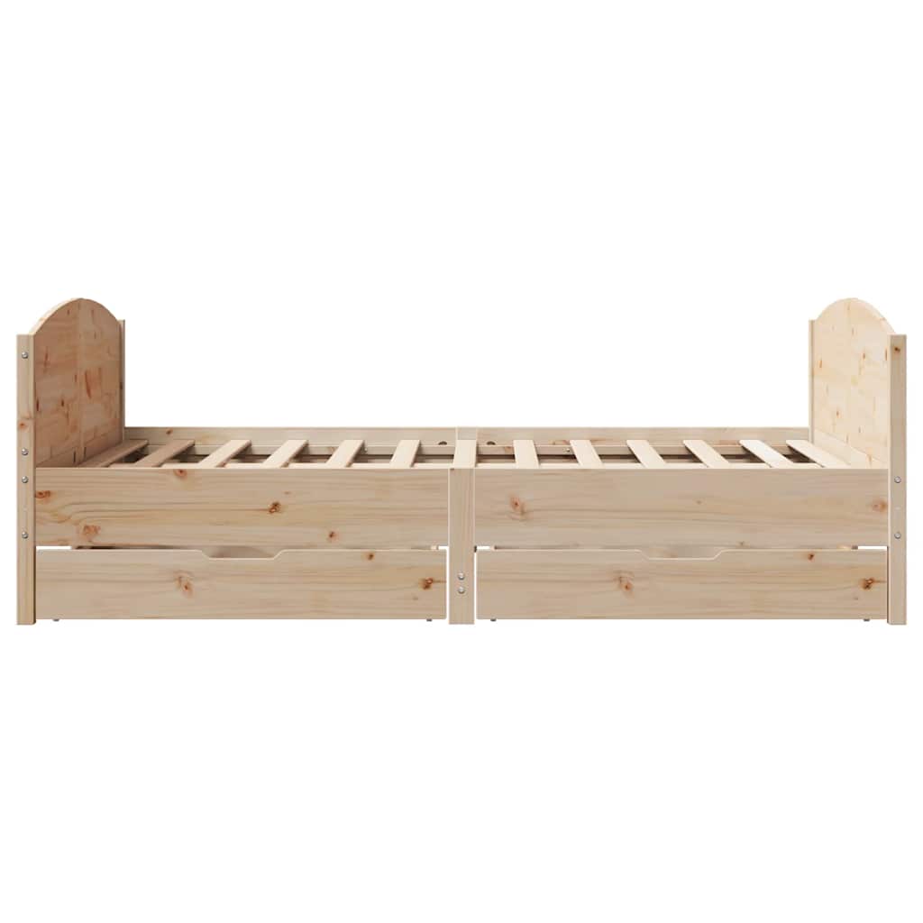 Bed Frame Without Mattress Solid Wood Pine