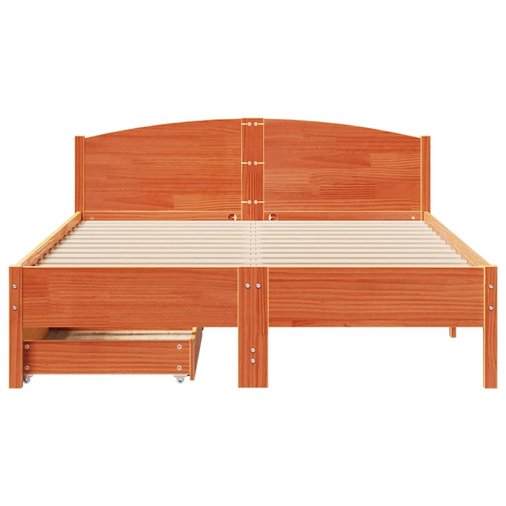 Bed Frame Without Mattress Solid Wood Pine