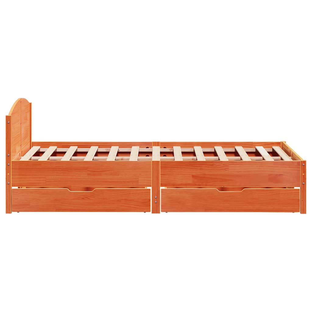 Bed Frame Without Mattress Solid Wood Pine