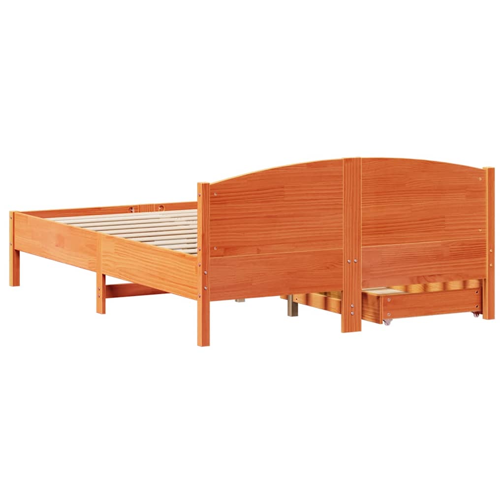 Bed Frame Without Mattress Solid Wood Pine
