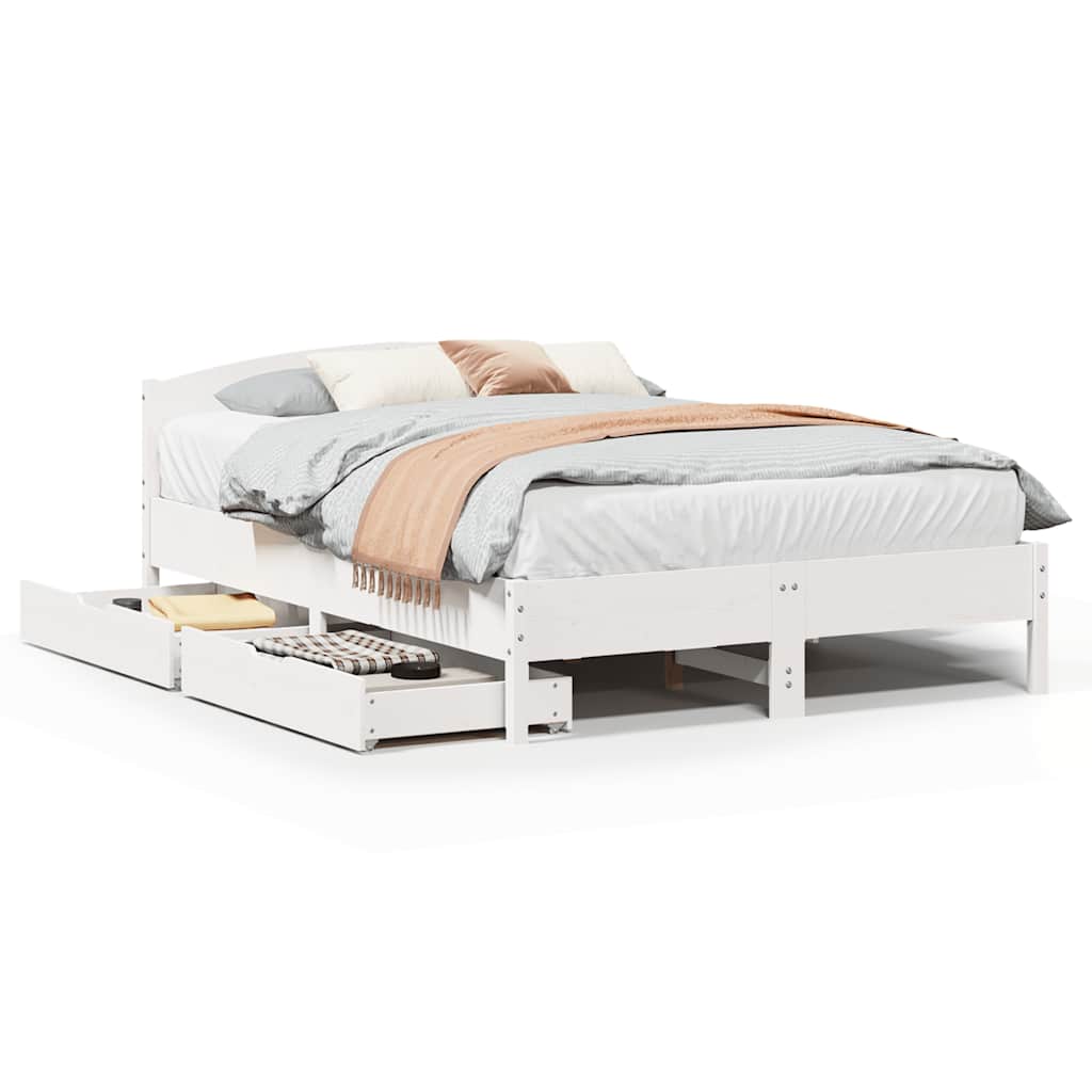 Bed Frame Without Mattress Solid Wood Pine