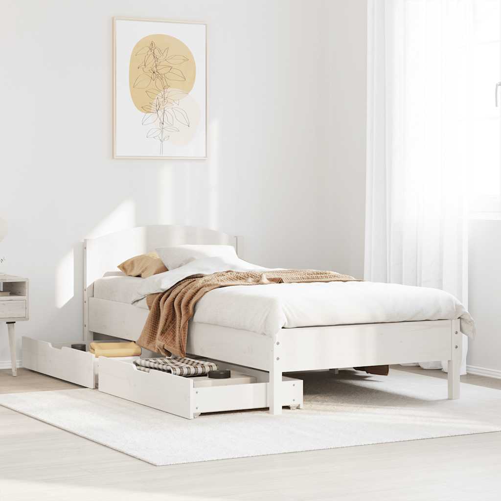 Bed Frame Without Mattress Solid Wood Pine