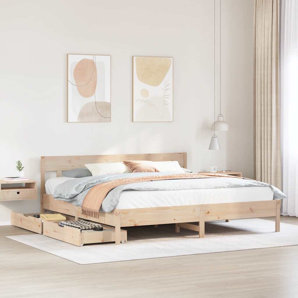 Bed Frame Without Mattress Small Single Solid Wood Pine