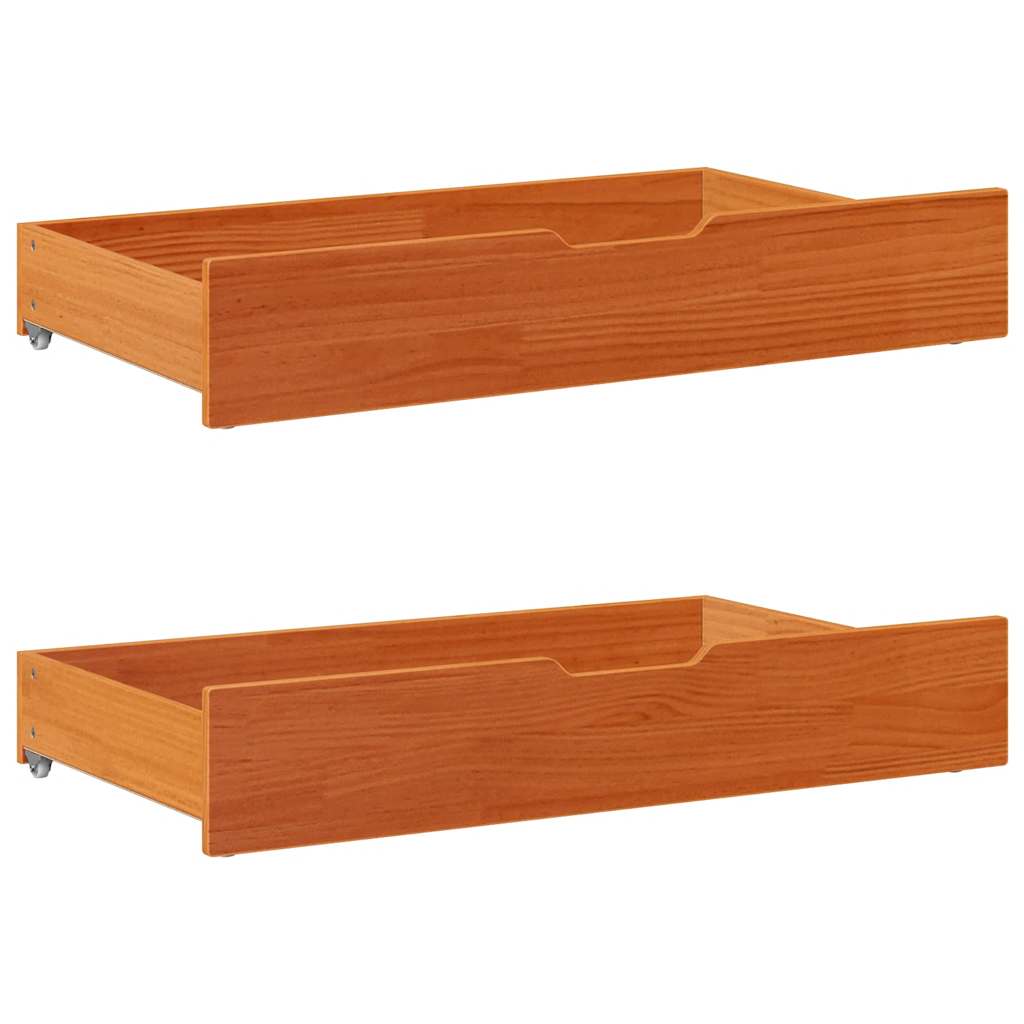 Bed Frame Without Mattress Small Single Solid Wood Pine Natural Wax Brown White