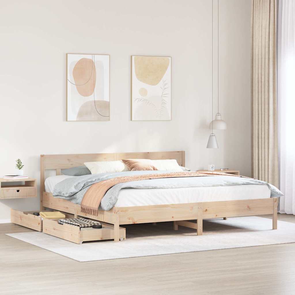 Bed Frame Without Mattress Small Single Solid Wood Pine