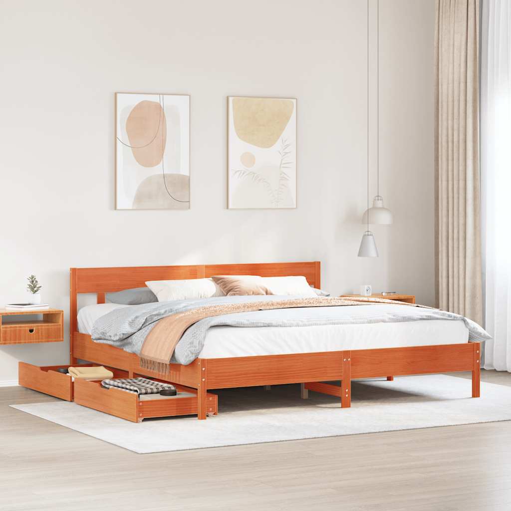 Bed Frame Without Mattress Small Single Solid Wood Pine