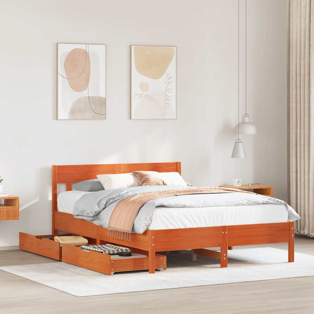 Bed Frame Without Mattress Small Single Solid Wood Pine