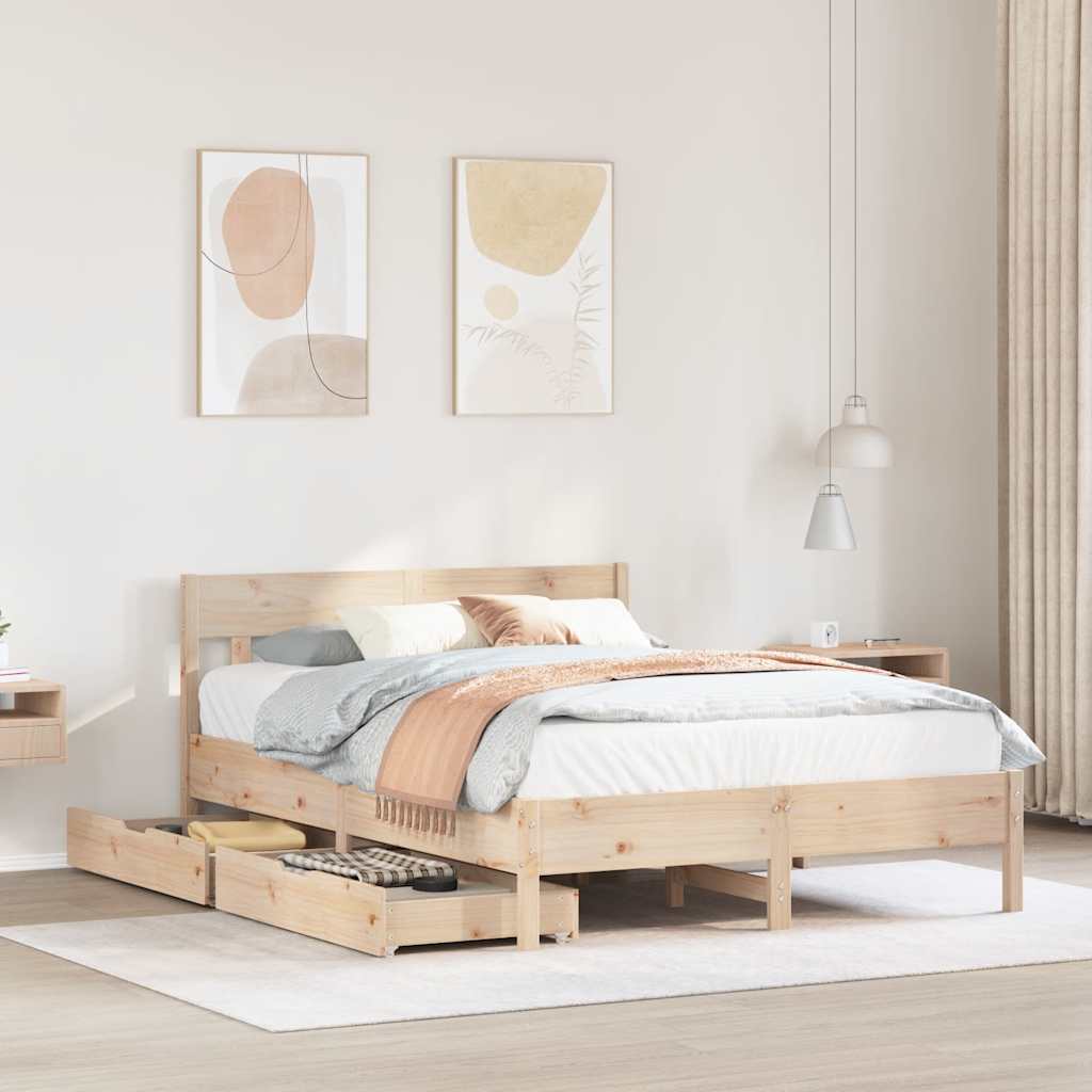 Bed Frame Without Mattress Small Single Solid Wood Pine