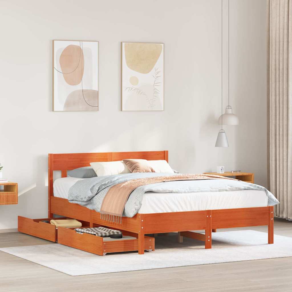 Bed Frame Without Mattress Small Single Solid Wood Pine