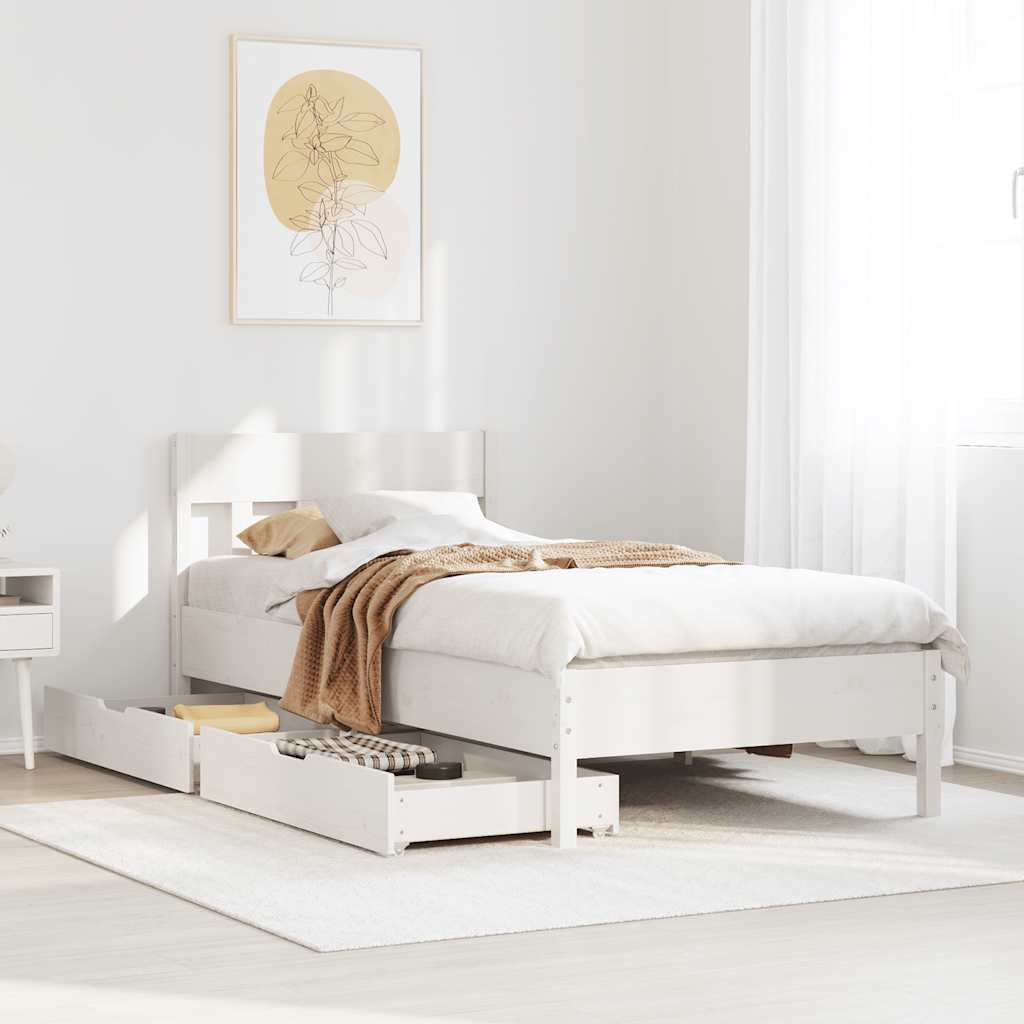Bed Frame Without Mattress Small Single Solid Wood Pine