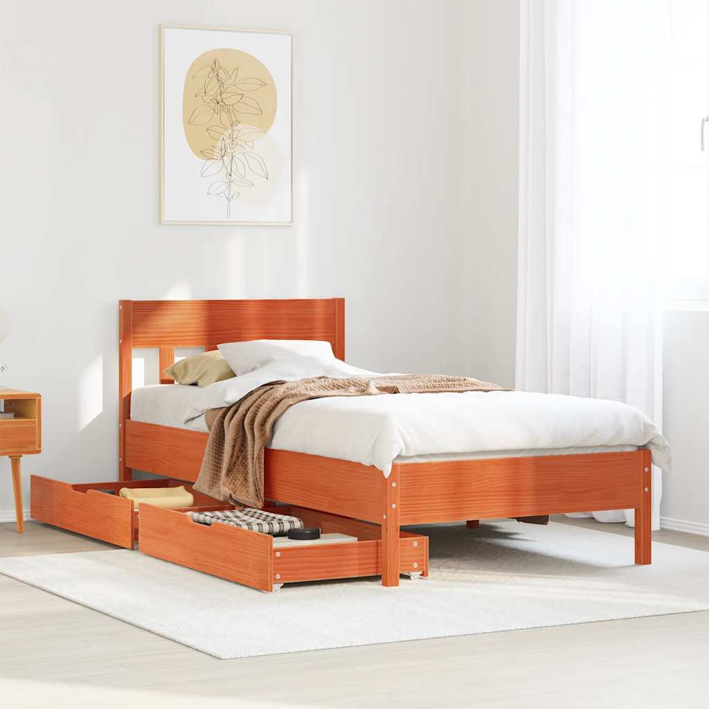 Bed Frame Without Mattress Small Single Solid Wood Pine