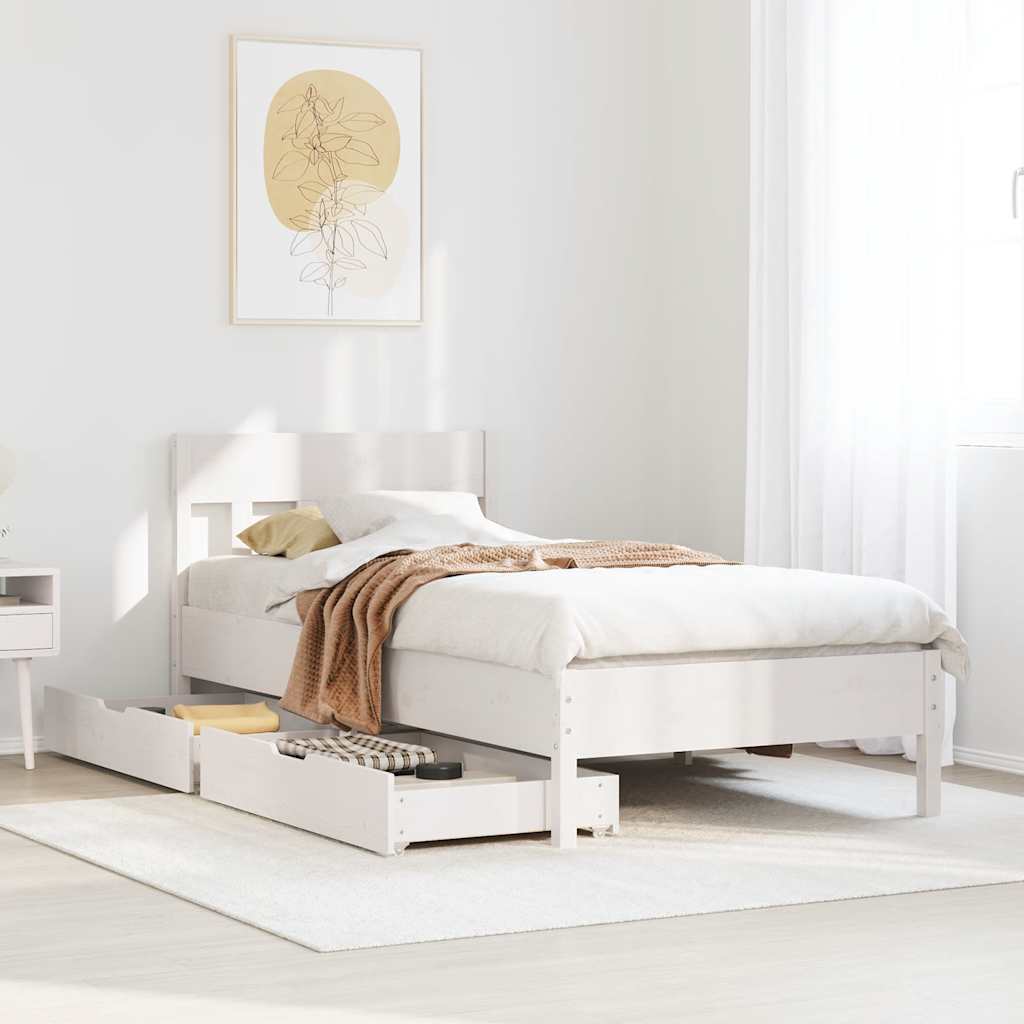 Bed Frame Without Mattress Small Single Solid Wood Pine