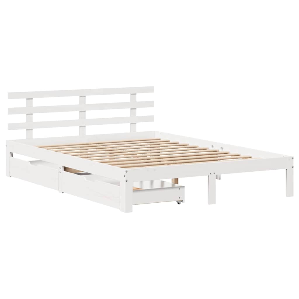 Bed Frame With Drawers Without Mattress Double