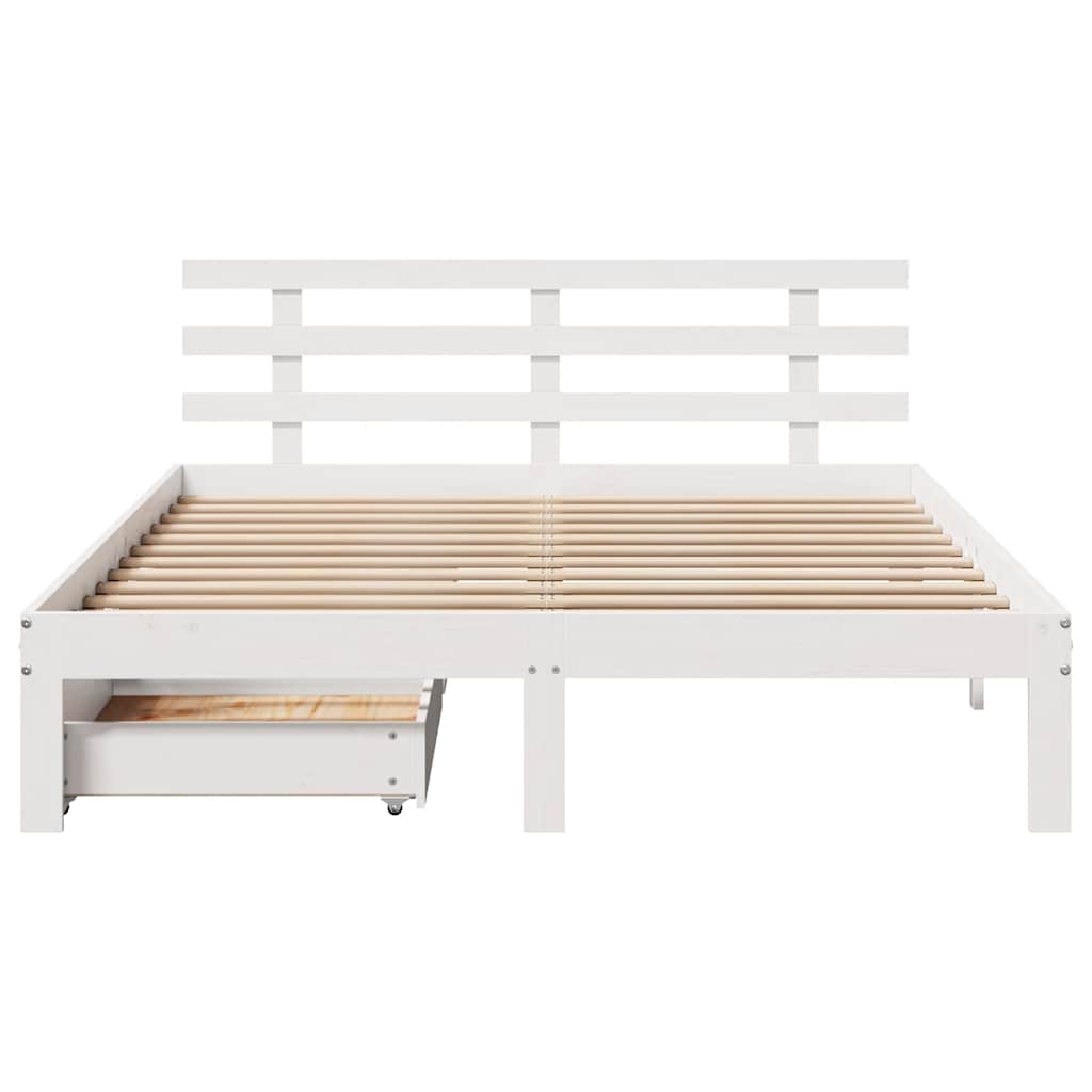Bed Frame With Drawers Without Mattress Double
