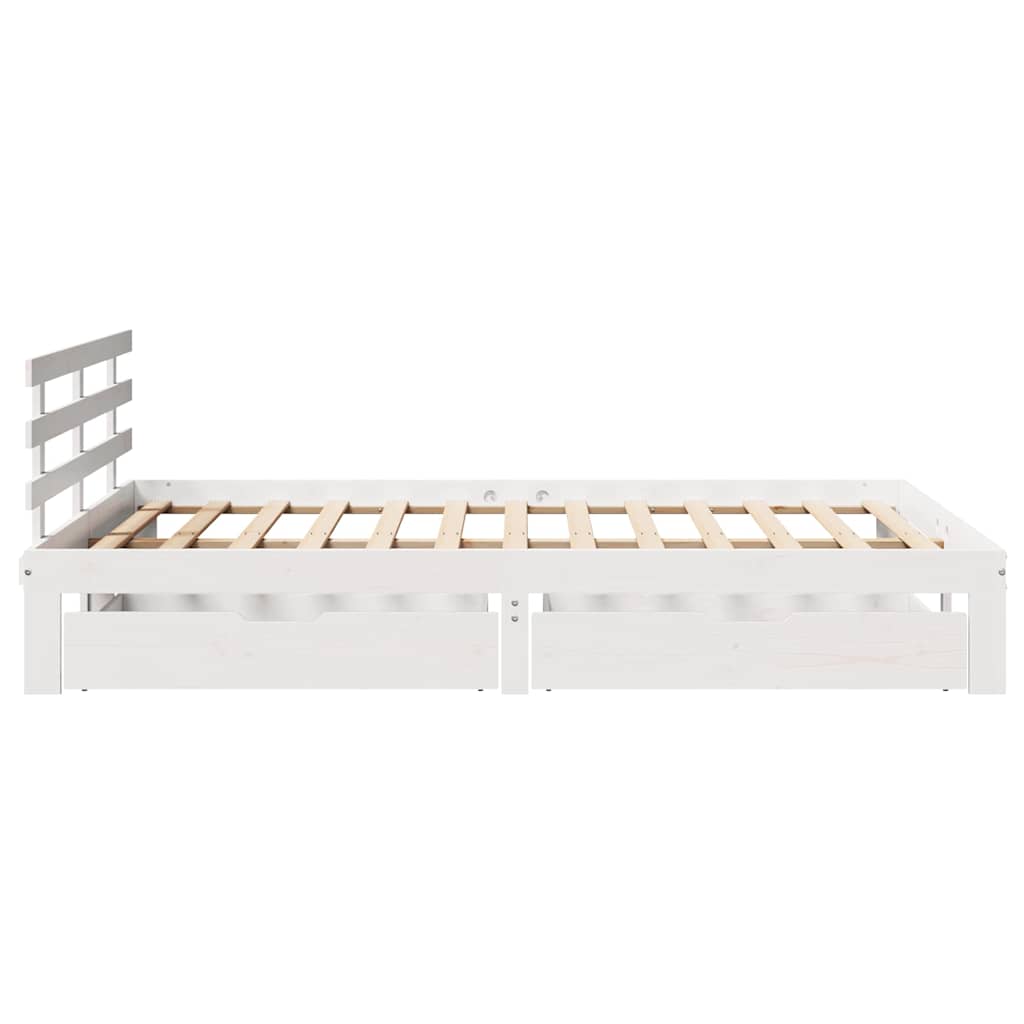 Bed Frame With Drawers Without Mattress Double