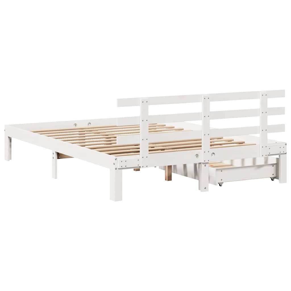 Bed Frame With Drawers Without Mattress Double