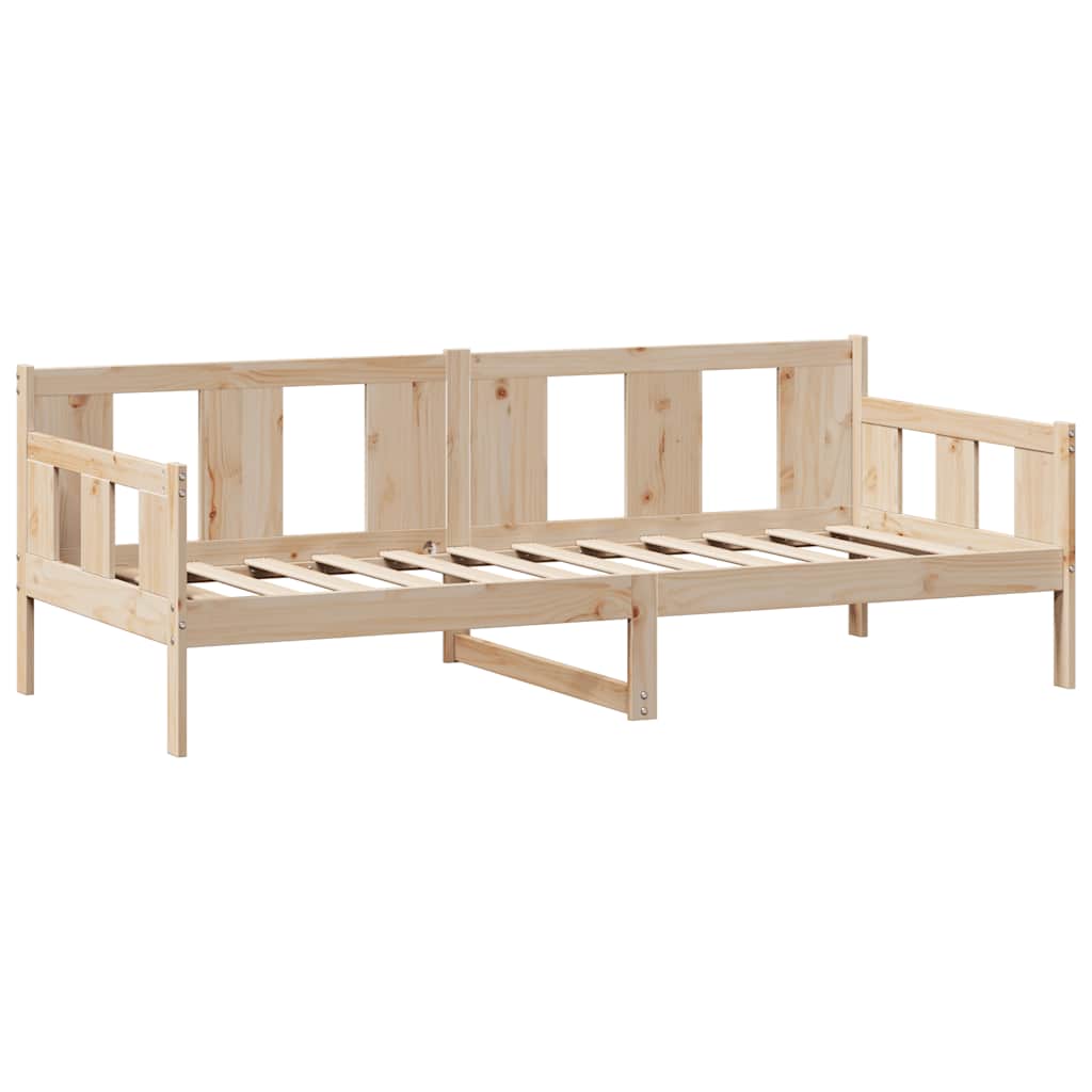 Bed Frame Single Day Drawers Solid Wood Guest No Mattress 90 x 190 cm 193.5 cm