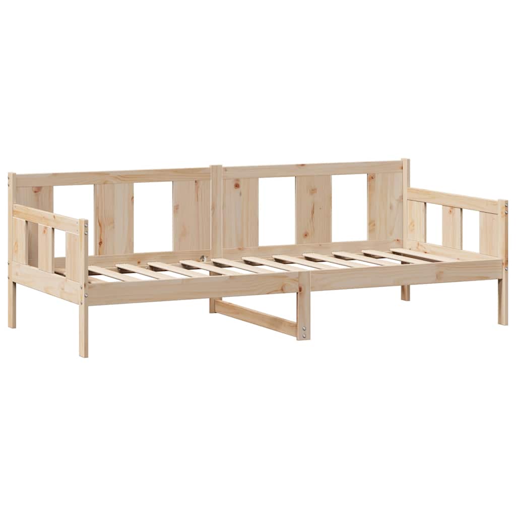 Bed Frame Single Day Drawers Solid Wood Guest No Mattress 90 x 190 cm 193.5 cm