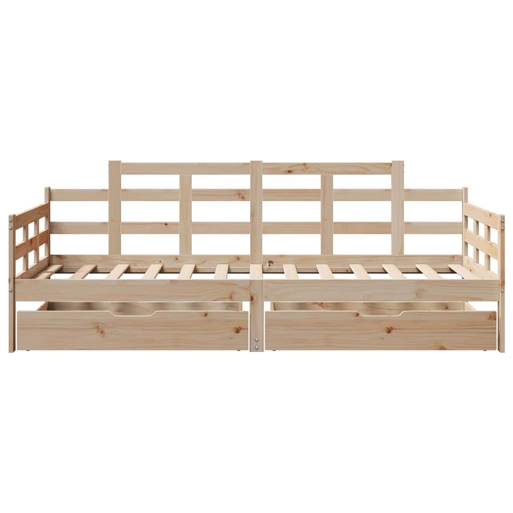 Daybed With Drawers Without Mattress Single Solid Wood