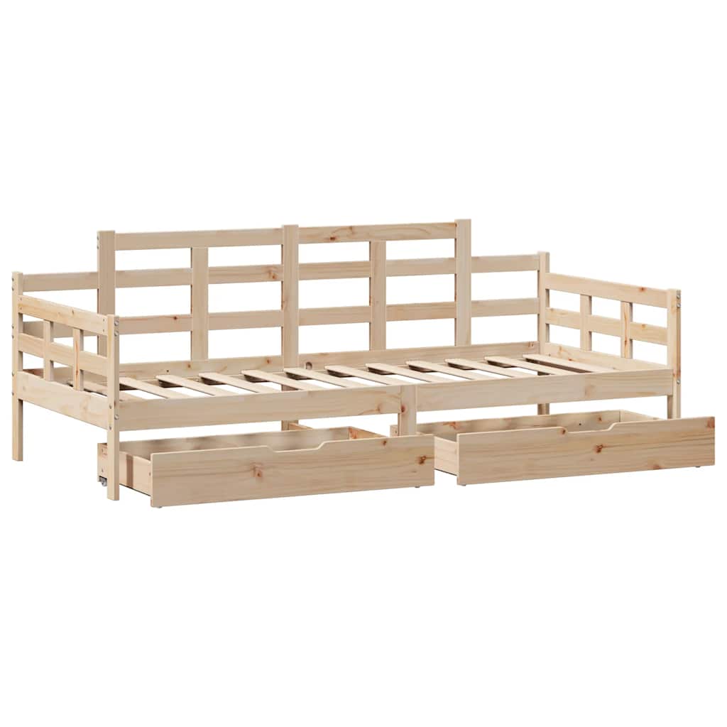 Daybed With Drawers Without Mattress Single Solid Wood