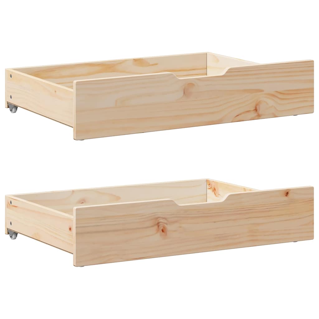 Bed Frame Single Day Trundle & Drawers 90x190cm Wooden Guest 193.5 cm