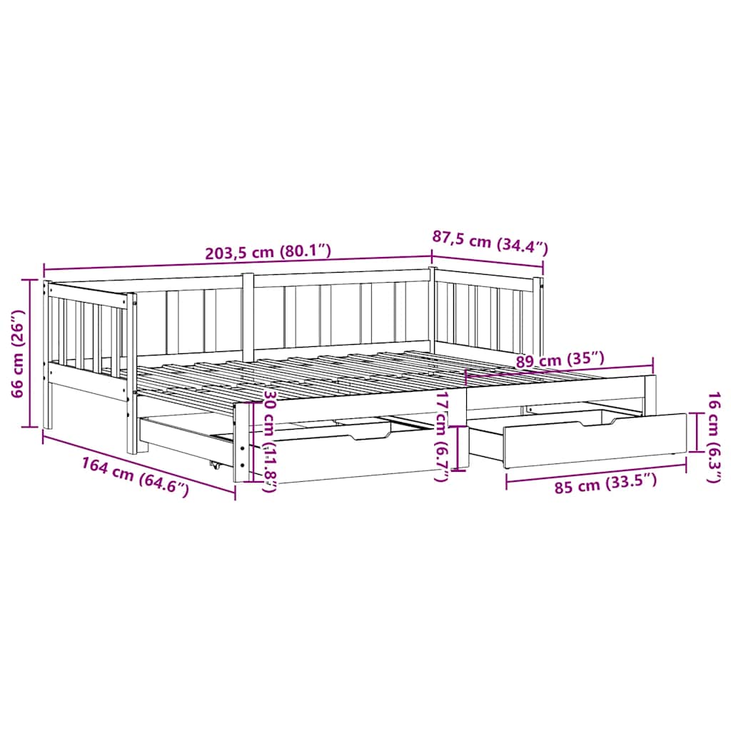 Daybed With Trundle And Drawers Without Mattress