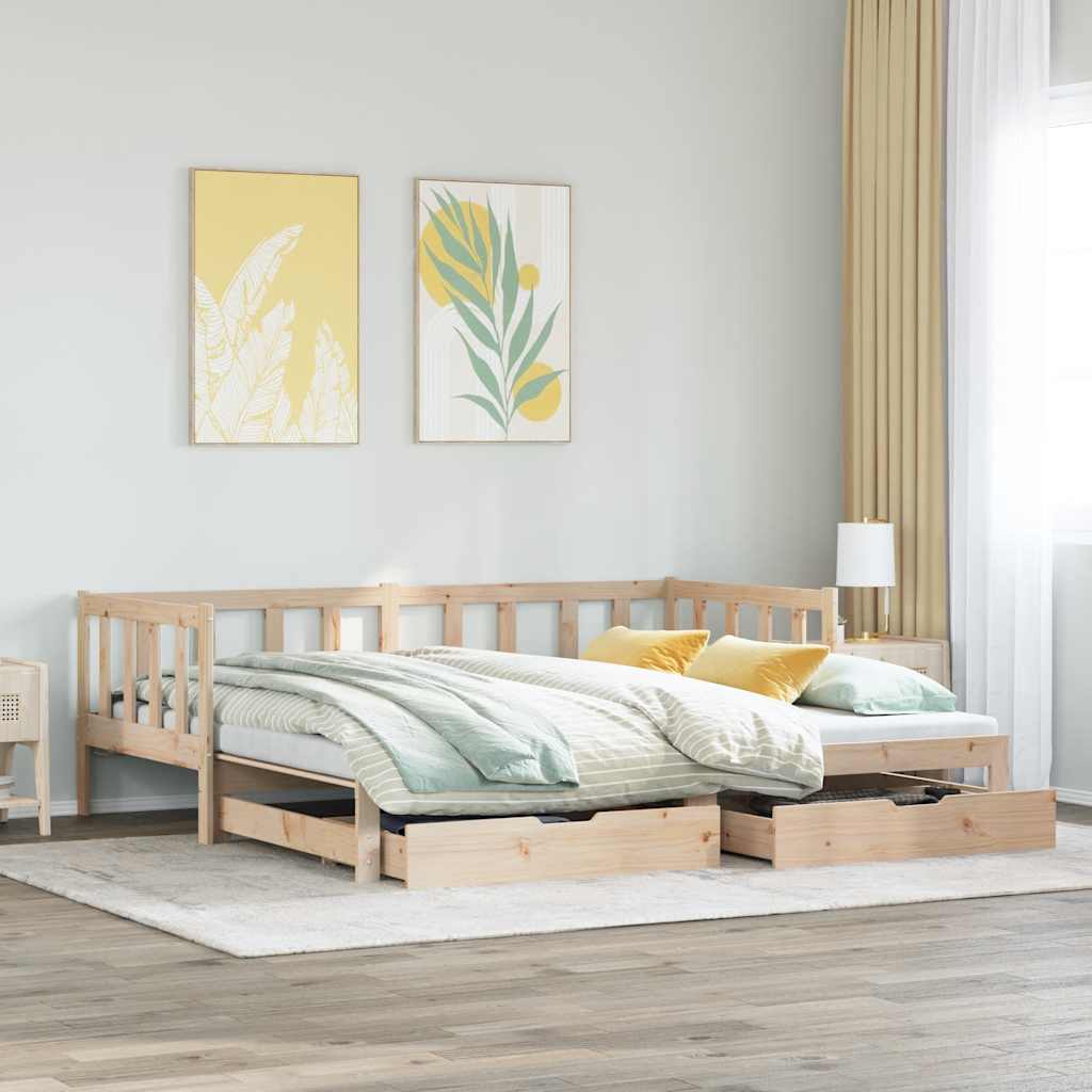Daybed With Trundle And Drawers Without Mattress