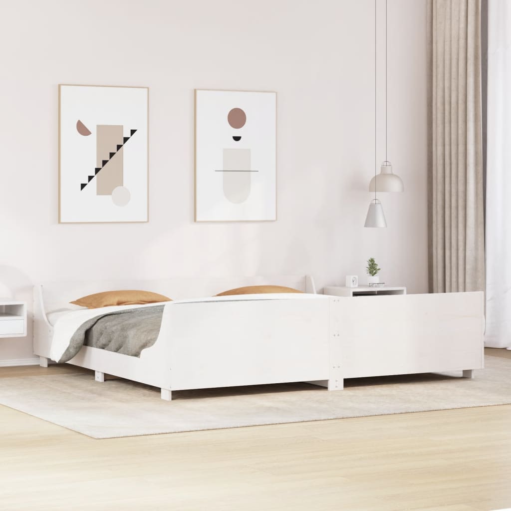 Bed Frame Without Mattress Solid Wood Pine