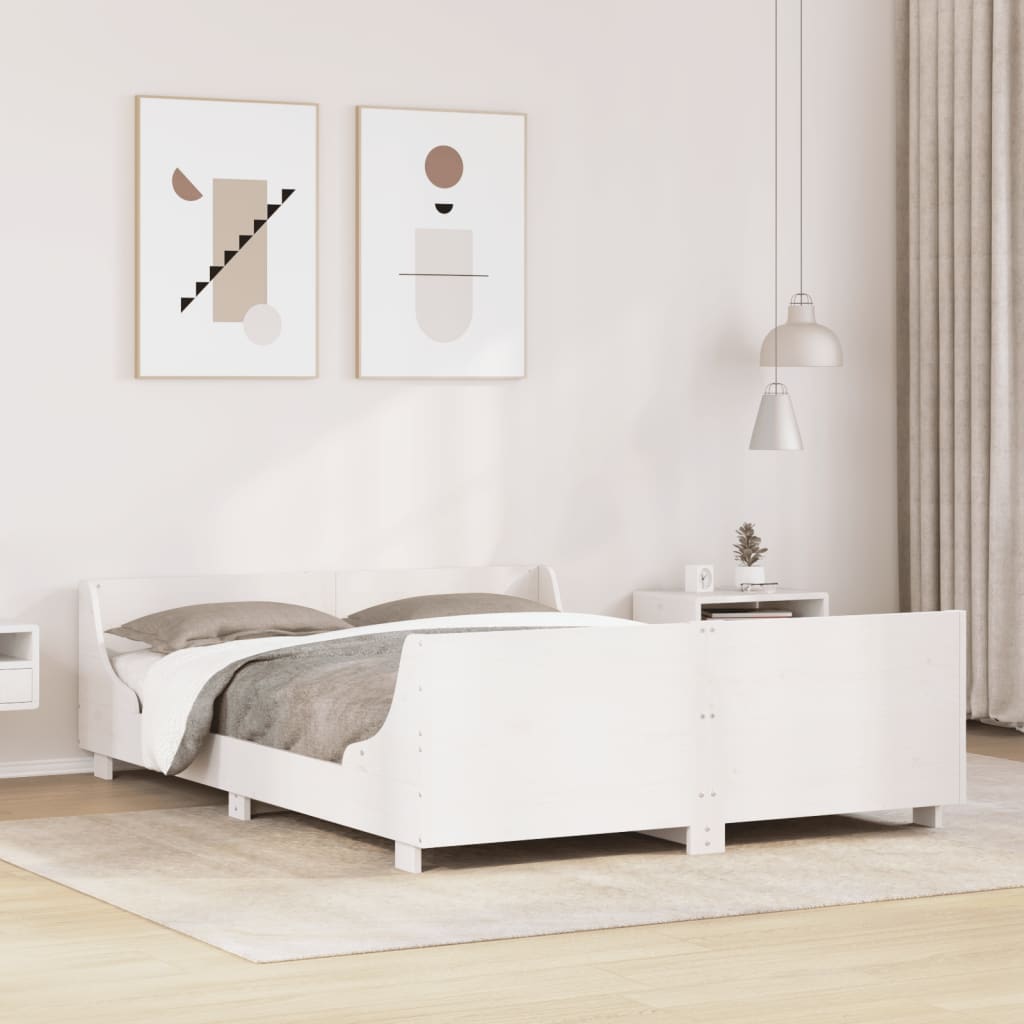Bed Frame Without Mattress Solid Wood Pine