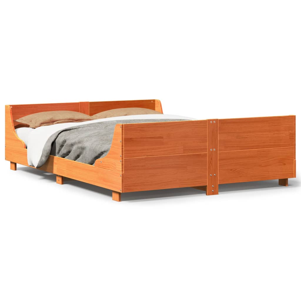Bed Frame Without Mattress Solid Wood Pine