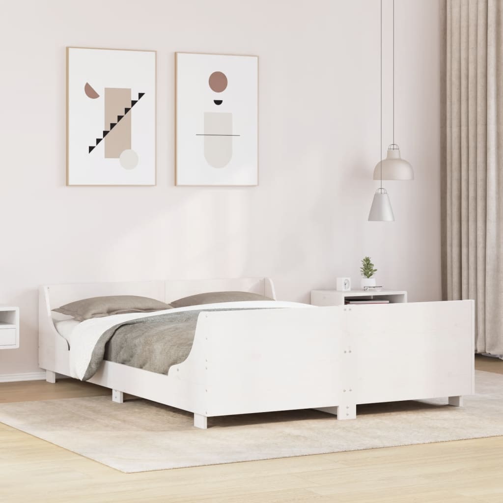 Bed Frame Without Mattress Solid Wood Pine