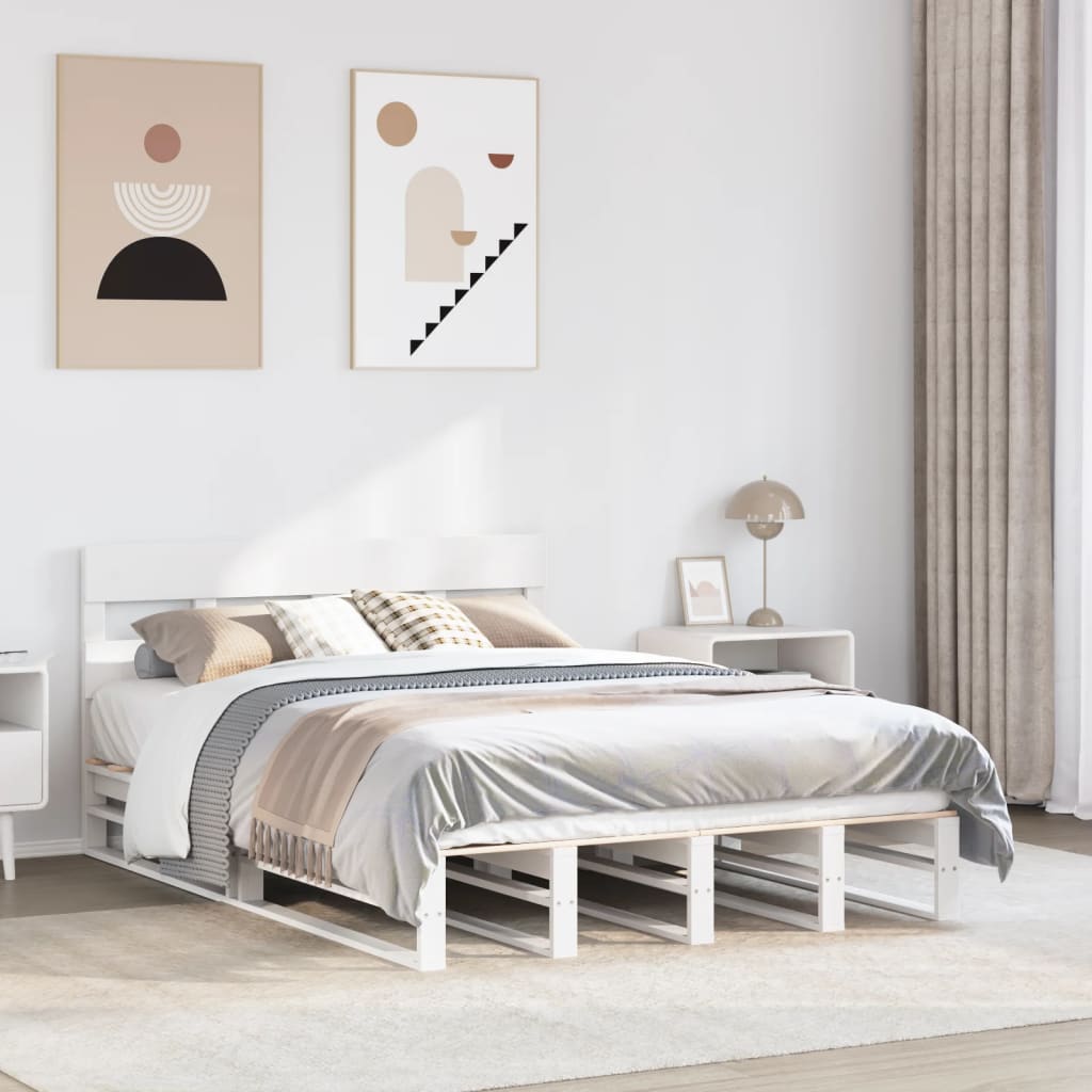 Bed Frame Without Mattress Solid Wood Pine