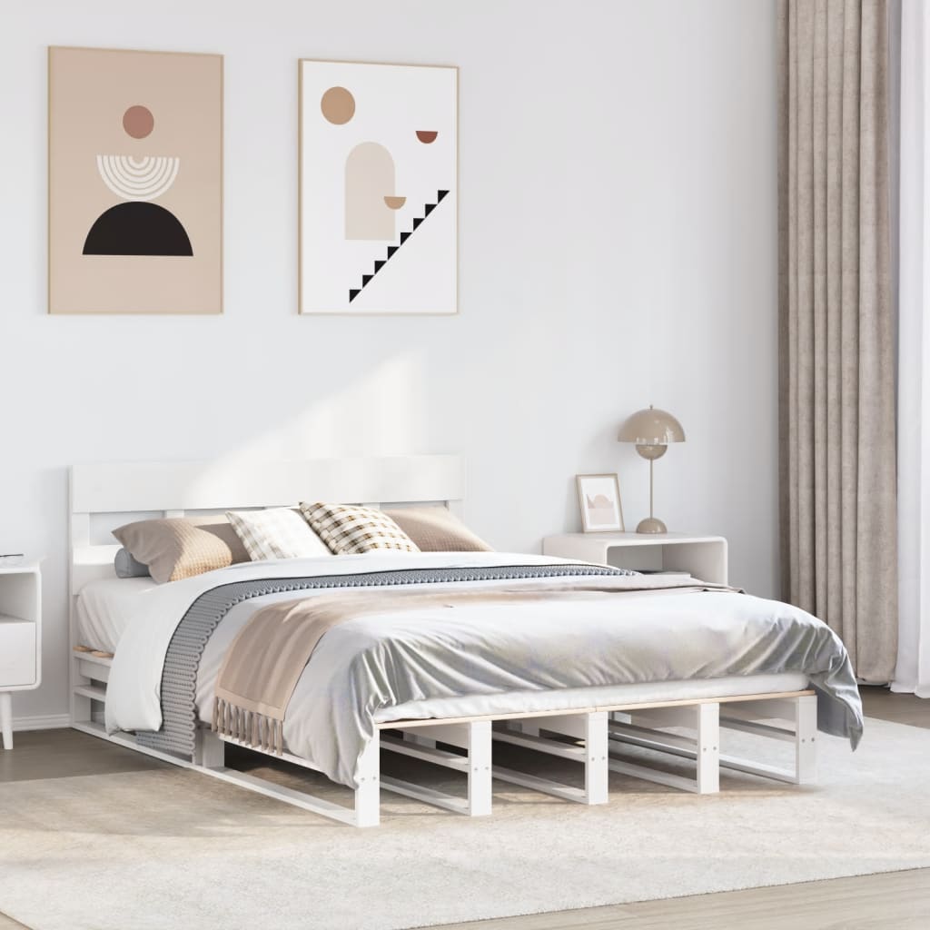 Bed Frame Without Mattress Solid Wood Pine