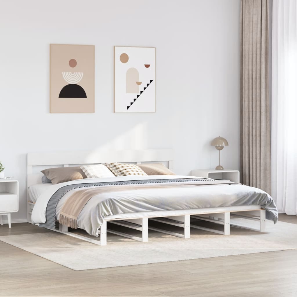 Bed Frame Without Mattress Solid Wood Pine