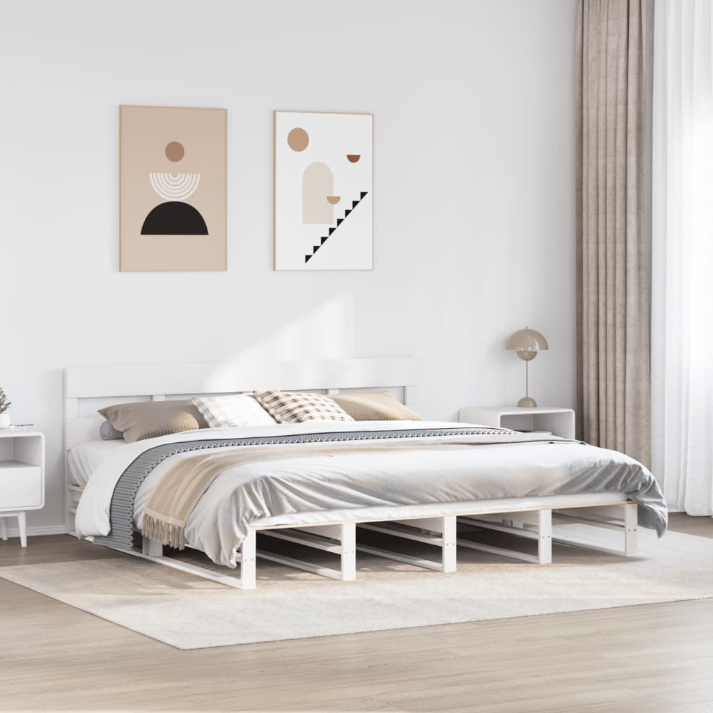 Bed Frame Without Mattress Solid Wood Pine