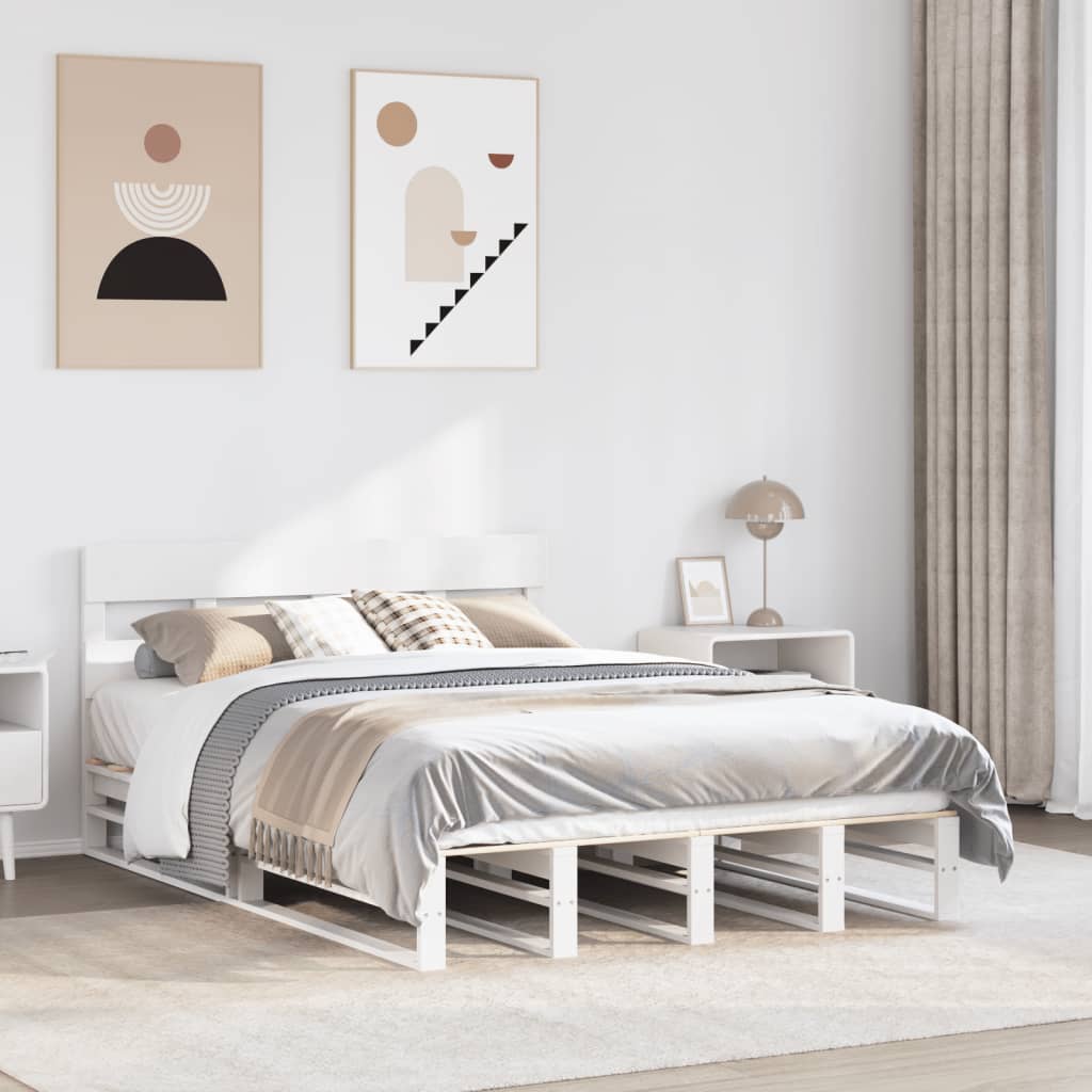 Bed Frame Without Mattress Solid Wood Pine