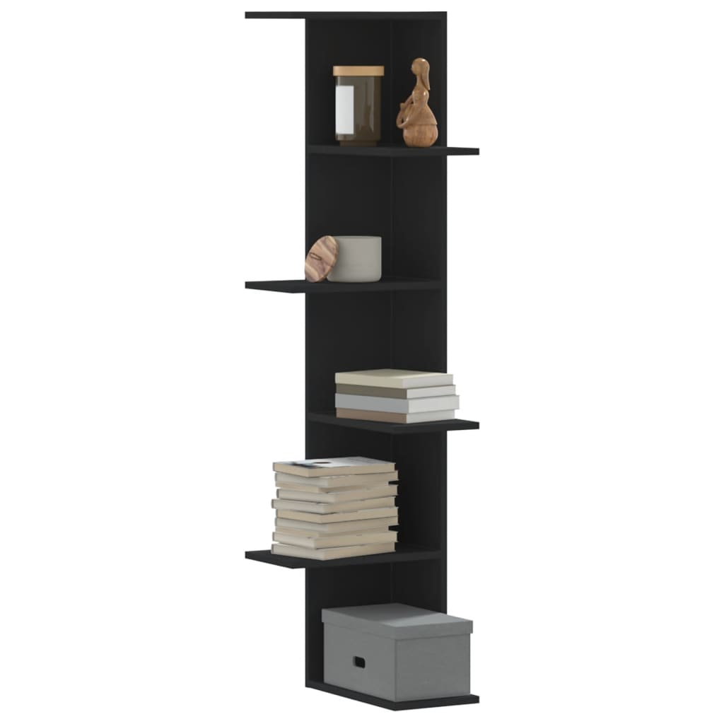 Wall Corner Shelf 36.5X36.5X140 Cm Engineered Wood