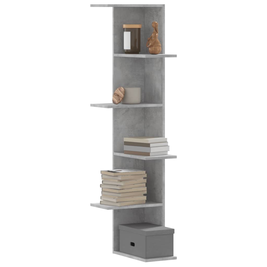 Wall Corner Shelf 36.5X36.5X140 Cm Engineered Wood