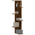 Wall Corner Shelf 36.5X36.5X140 Cm Engineered Wood