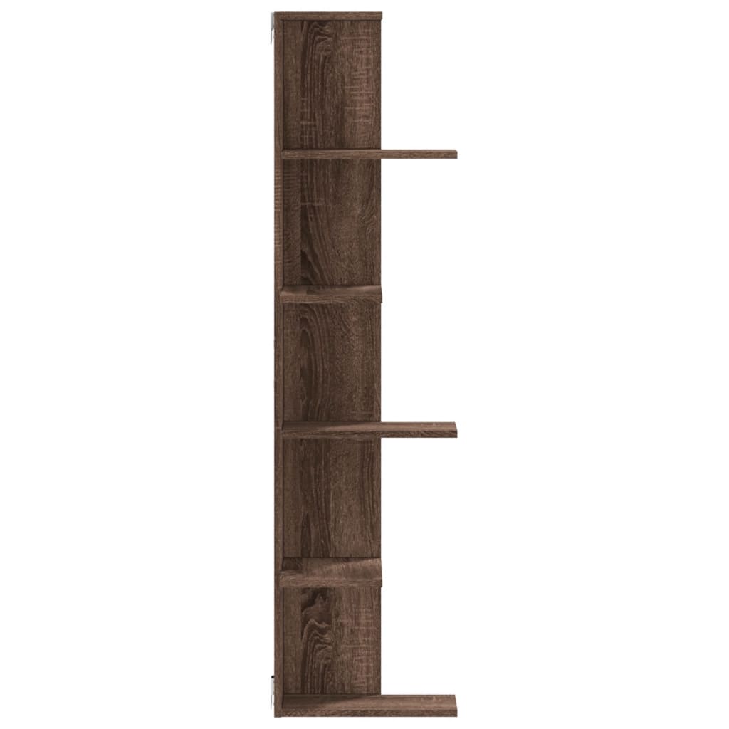 Wall Corner Shelf 36.5X36.5X140 Cm Engineered Wood