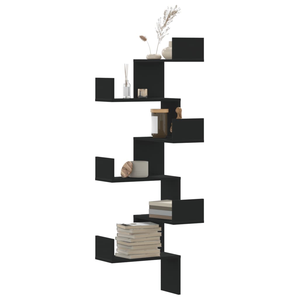 Wall Corner Shelf 45X45X147 Cm Engineered Wood