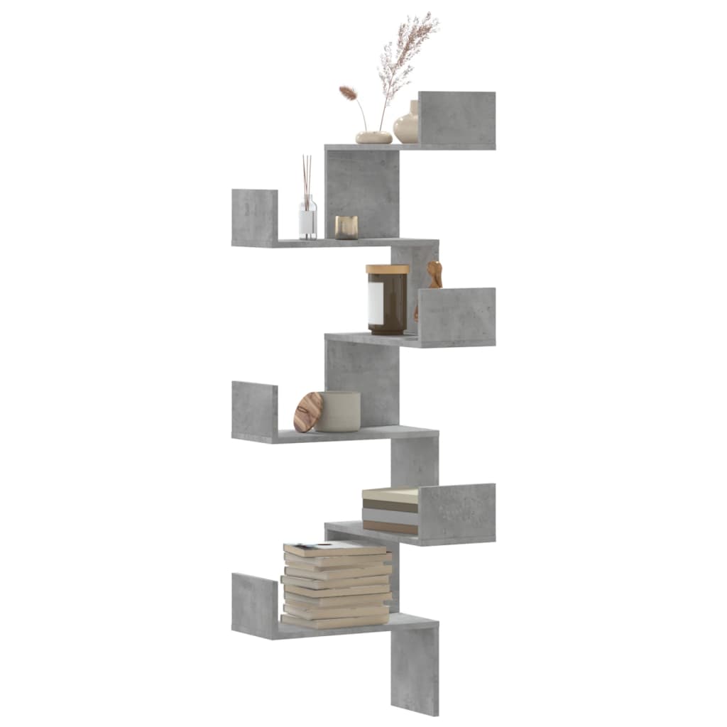 Wall Corner Shelf 45X45X147 Cm Engineered Wood