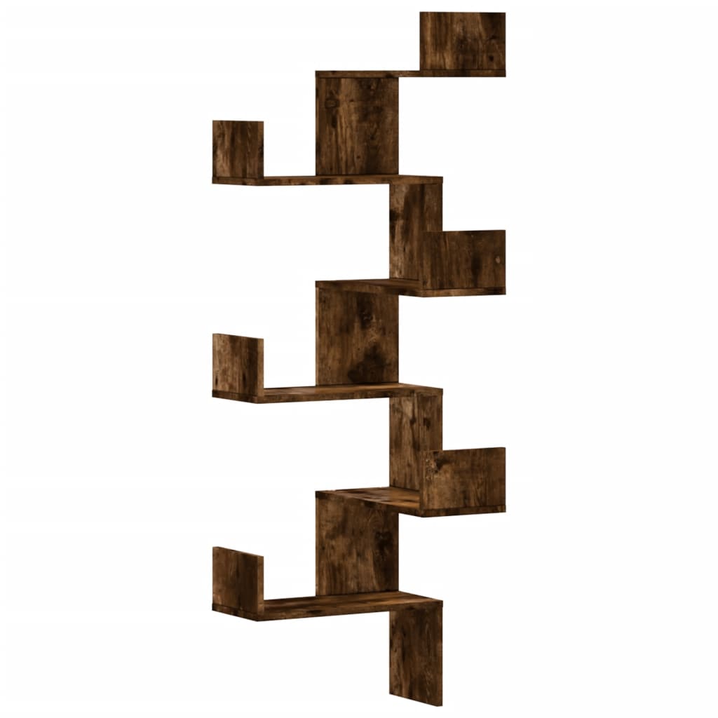 Wall Corner Shelf 45X45X147 Cm Engineered Wood