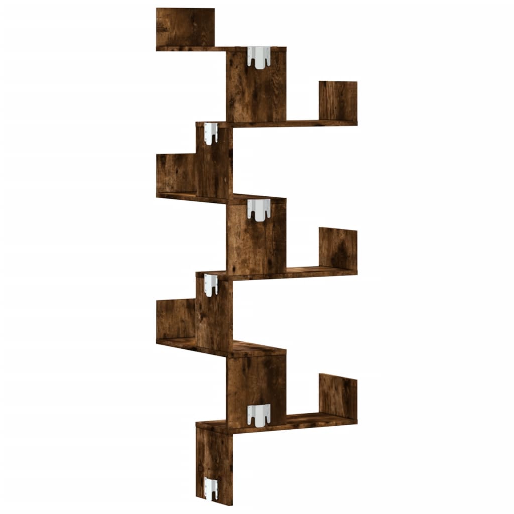 Wall Corner Shelf 45X45X147 Cm Engineered Wood