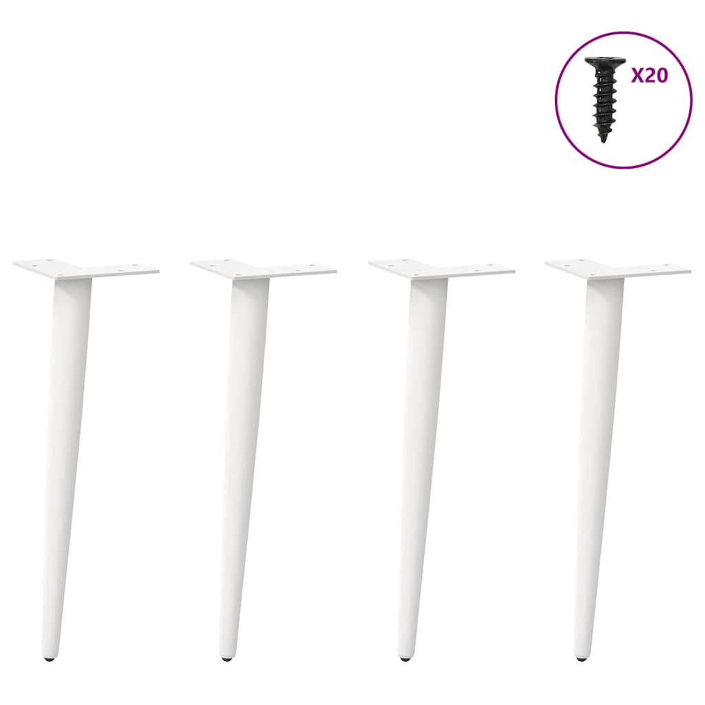 Coffee Table Legs Conical Shape 4 Pcs Steel