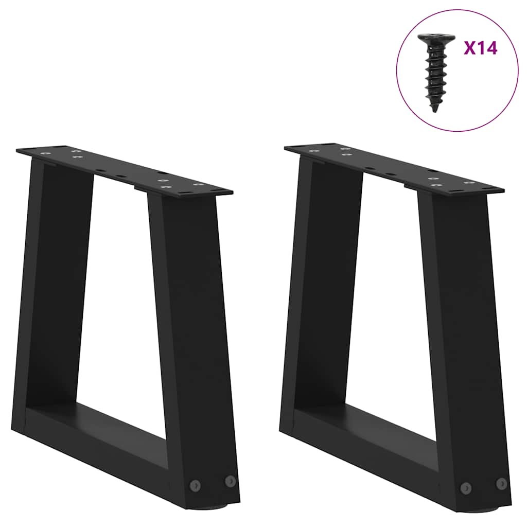 Coffee Table Legs V-Shape 2 Pcs Steel